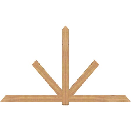 Ekena Millwork Kennewick Timber Gable Bracket, Western Red Cedar, 108"W x 63"H x 3 1/2"D x 5 1/2"F, 14/12 Pitch GBW108X63X0406KEN00SWR